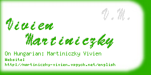 vivien martiniczky business card